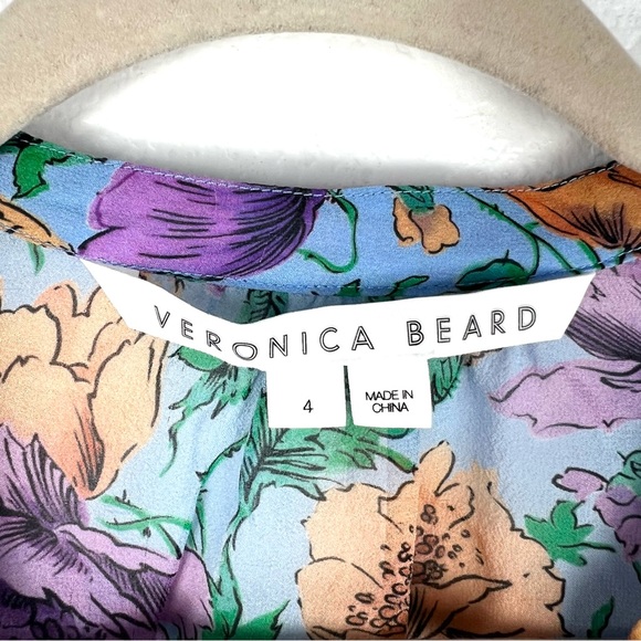 (Sold)VERONICA BEARD Syden printed silk blouse size 4 - Picture 10 of 11